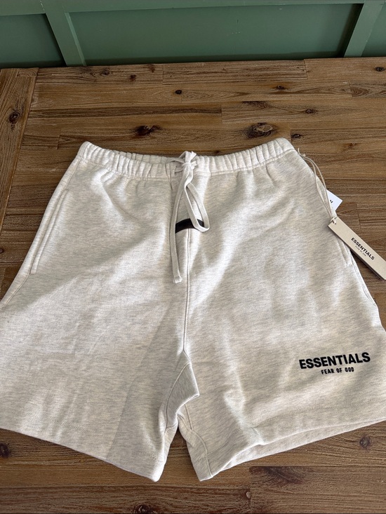 Essentials Other - Essentials Men's Cream Athletic Sweat Shorts with Logo